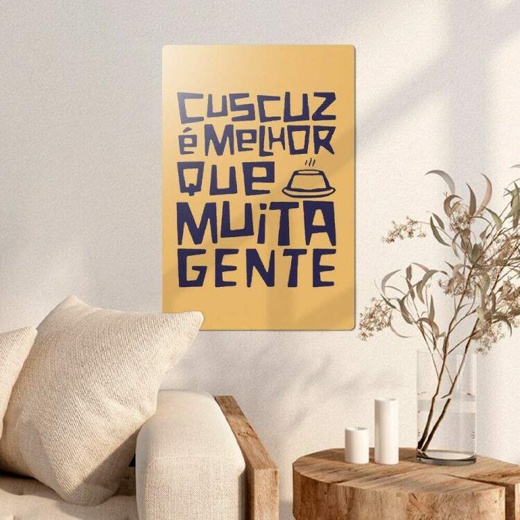 Placa Decorativa Cuscuz  Melhor Que Muita Gente