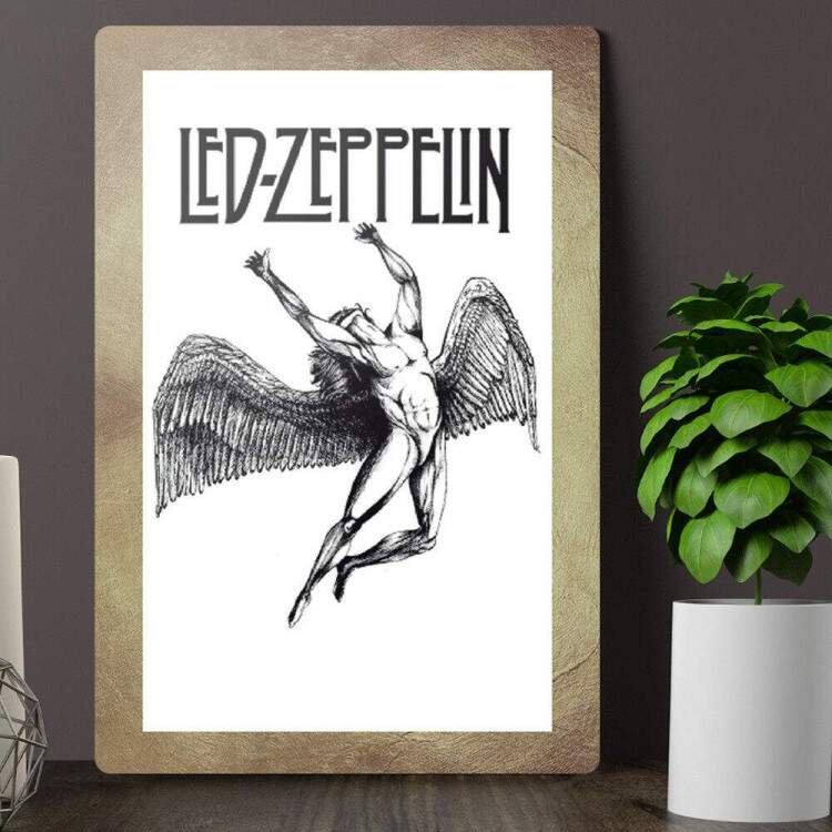 Placa Decorativa Led Zeppelin Capa 02