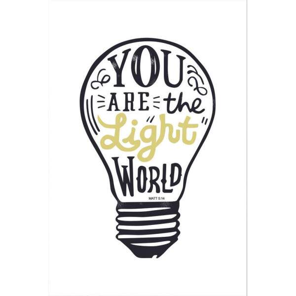 Placa Decorativa You Are The Light Of The World