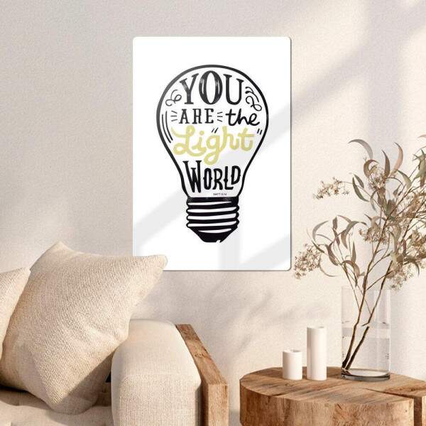 Placa Decorativa You Are The Light Of The World