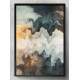 Quadro Decorativo Abstrato M�rmore Tons de Verde e Dourado 02