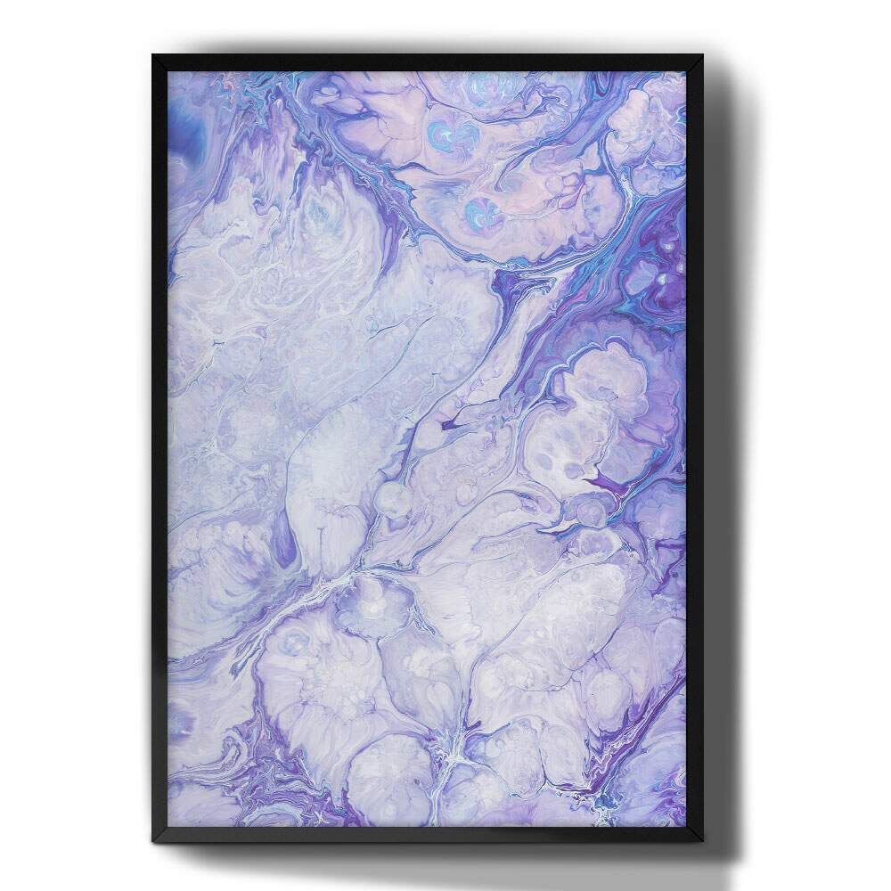 Quadro Decorativo Abstrato Pintura M�rmore Lil�s e Roxo