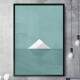 Quadro Decorativo Minimalista Tri�ngulos Branco e Verde