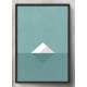 Quadro Decorativo Minimalista Tri�ngulos Branco e Verde