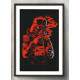 Quadro Decorativo Darth Vader Vermelho e Preto Fumando