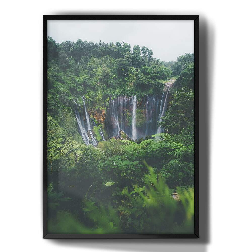 Quadro Decorativo Floresta �rvores e Cachoeiras