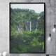 Quadro Decorativo Floresta �rvores e Cachoeiras