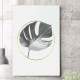 Quadro Decorativo Minimalista Folha e Circulo Dourado