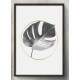 Quadro Decorativo Minimalista Folha e Circulo Dourado
