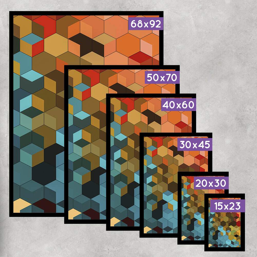 Quadro Decorativo Abstrato Geom�tricos Coloridos