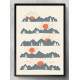 Quadro Decorativo Desenho Montanhas e P�r do Sol
