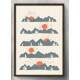 Quadro Decorativo Desenho Montanhas e P�r do Sol