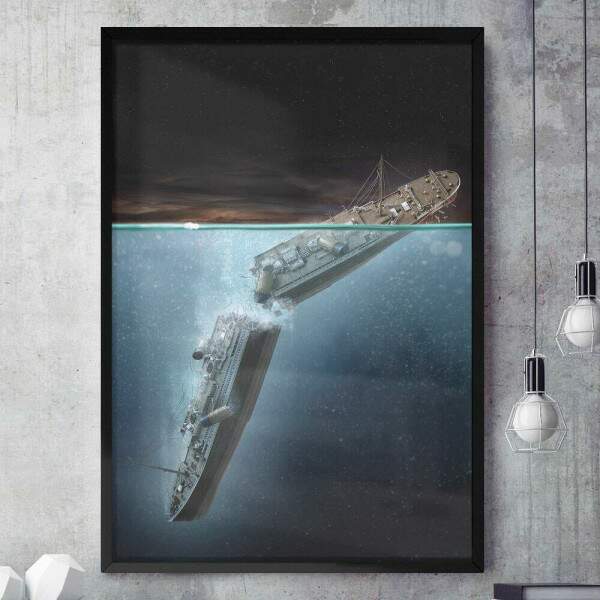 Quadro Decorativo Naufrago Titanic