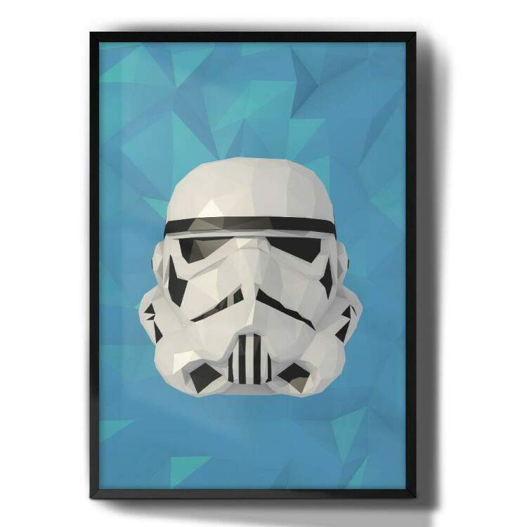 Quadro Decorativo Star Wars Stormtrooper Poligonal