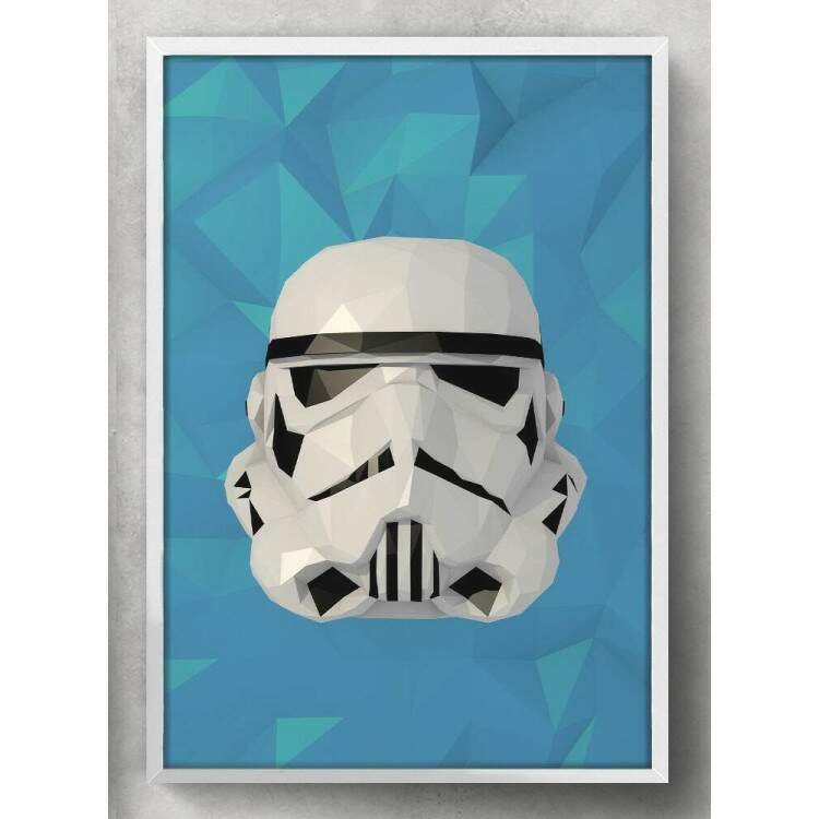 Quadro Decorativo Star Wars Stormtrooper Poligonal