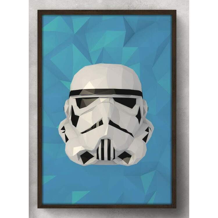 Quadro Decorativo Star Wars Stormtrooper Poligonal