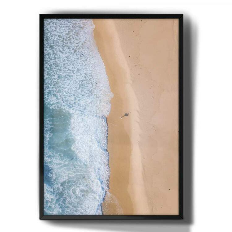 Quadro Decorativo Praia e Mar Vistos de Cima