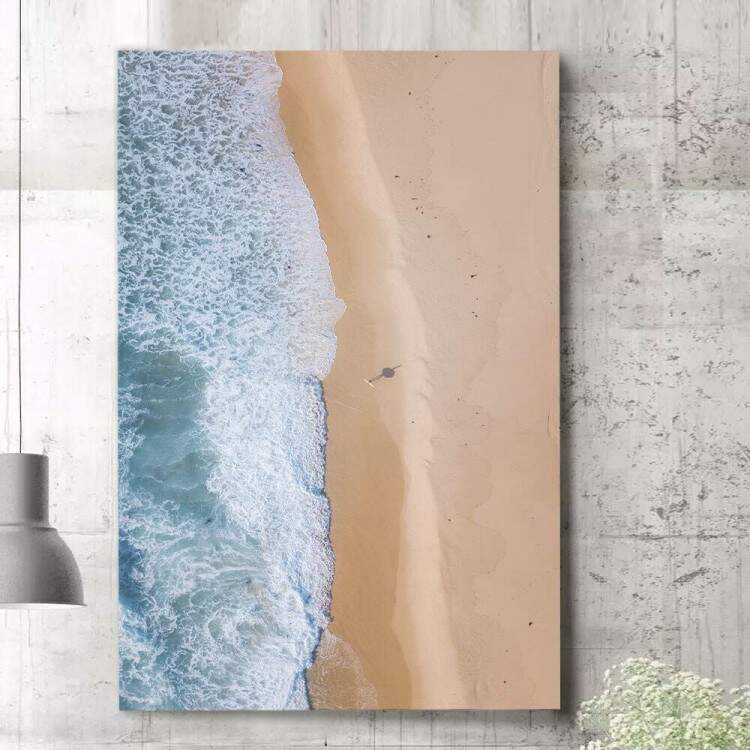 Quadro Decorativo Praia e Mar Vistos de Cima