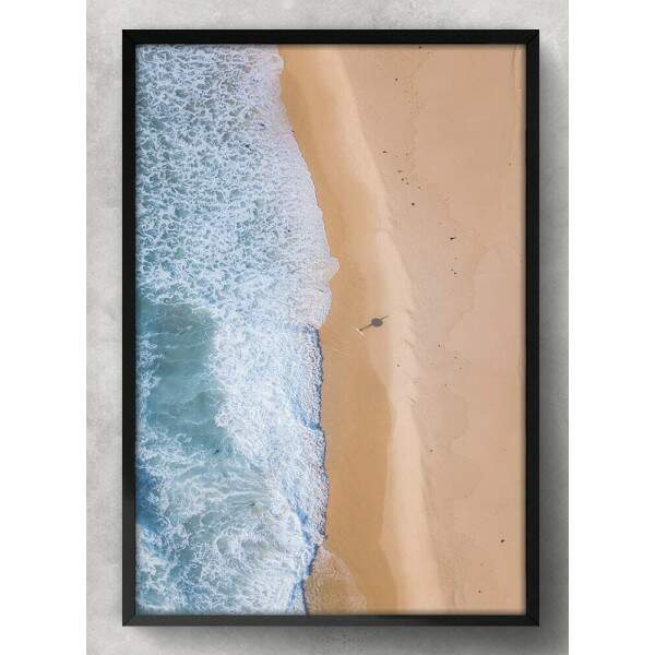 Quadro Decorativo Praia e Mar Vistos de Cima