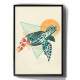 Quadro Decorativo Tartaruga e Formas Geom�tricas Minimalistas