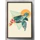 Quadro Decorativo Tartaruga e Formas Geom�tricas Minimalistas