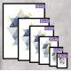 Quadro Decorativo Tri�ngulos Geom�tricos Tons de Amarelo e Azul