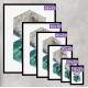 Quadro Decorativo Hex�gono Folhas Verdes e M�rmore Cinza