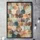 Quadro Decorativo Geom�tricos 3D M�rmore Coloridos