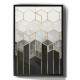 Quadro Decorativo Geom�tricos 3D M�rmore Preto Branco e Dourado 02