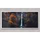 Quadro Decorativo Slim Paisagem Cachoeira e �rvores Laranja
