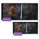Quadro Decorativo Slim Paisagem Cachoeira e �rvores Laranja