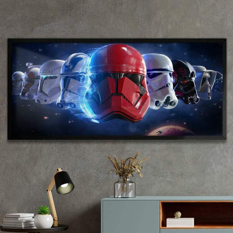 Quadro Decorativo Slim Clones do Stormtrooper Star Wars