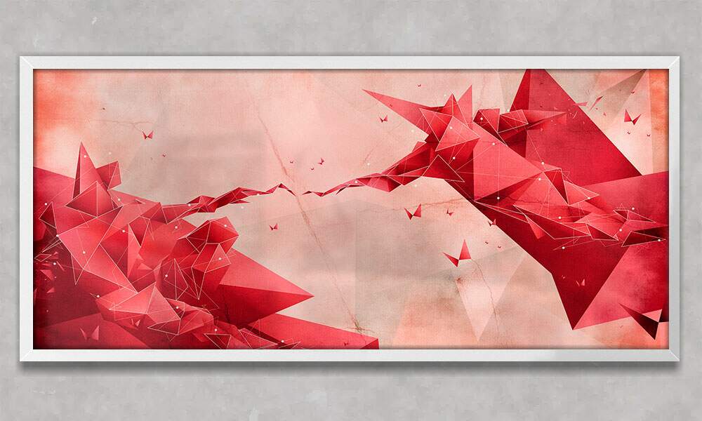 Quadro Decorativo Slim A Cria��o de Ad�o Minimalista e Moderna