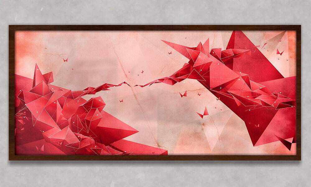 Quadro Decorativo Slim A Cria��o de Ad�o Minimalista e Moderna