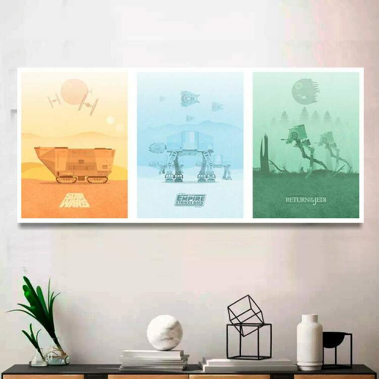 Quadro Decorativo Slim Filmes Star Wars