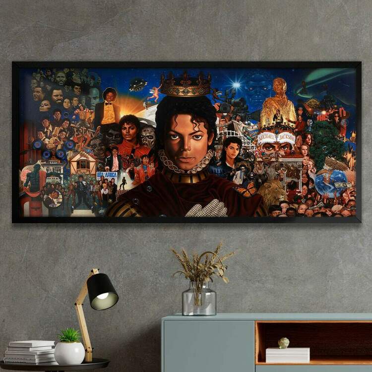 Quadro Decorativo Slim Capa Disco Michael Jackson