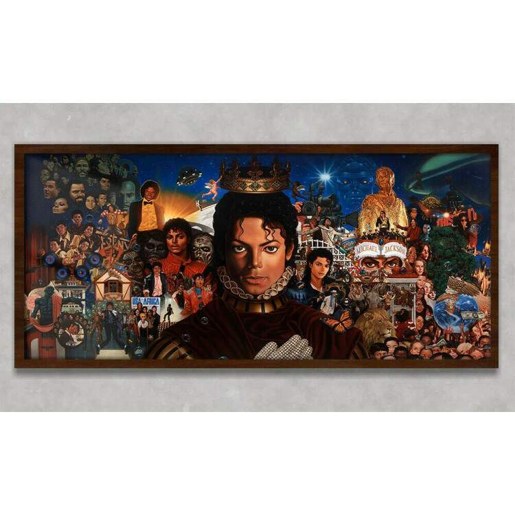 Quadro Decorativo Slim Capa Disco Michael Jackson