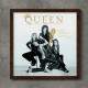 Quadro Decorativo Quadrado Banda Queen Preto Branco e Dourado