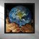 Quadro Decorativo Quadrado M�os Segurando o Planeta Terra