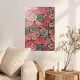 Placa Decorativa Abstrato Ondas Rosa e Verde