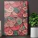 Placa Decorativa Abstrato Ondas Rosa e Verde