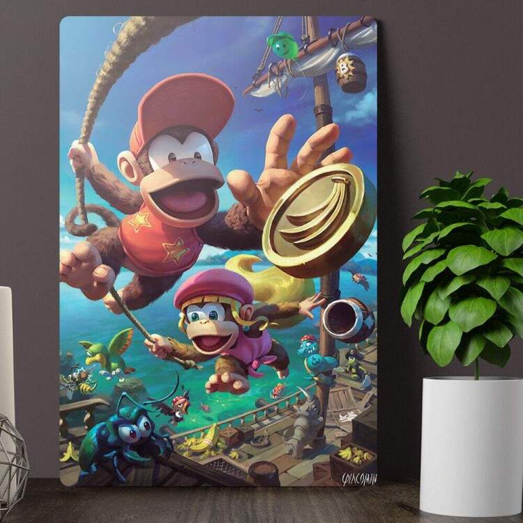 Placa Decorativa Donkey Kong 2 no Barco