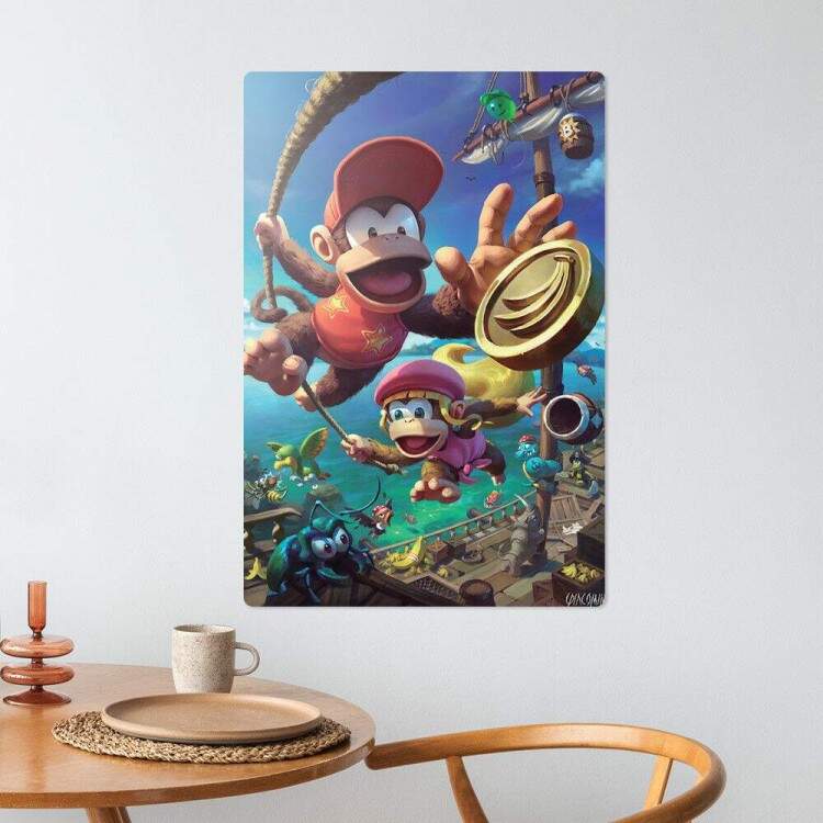 Placa Decorativa Donkey Kong 2 no Barco