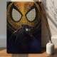Placa Decorativa Homem Aranha Preto e Dourado