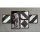 Conjunto de Quadros Decorativos On�a Pintada Preto e Branco Abstrato