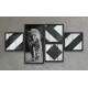 Conjunto de Quadros Decorativos On�a Pintada Preto e Branco Abstrato