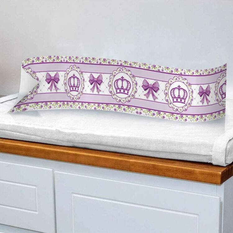 Faixa Infantil Floral com Coroa e Lao Lilas