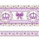 Faixa Infantil Floral com Coroa e La�o Lilas