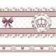 Faixa Infantil Floral com Coroa e La�o Marrom