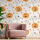 Papel de Parede Halloween Aboboras e Fantasminhas
